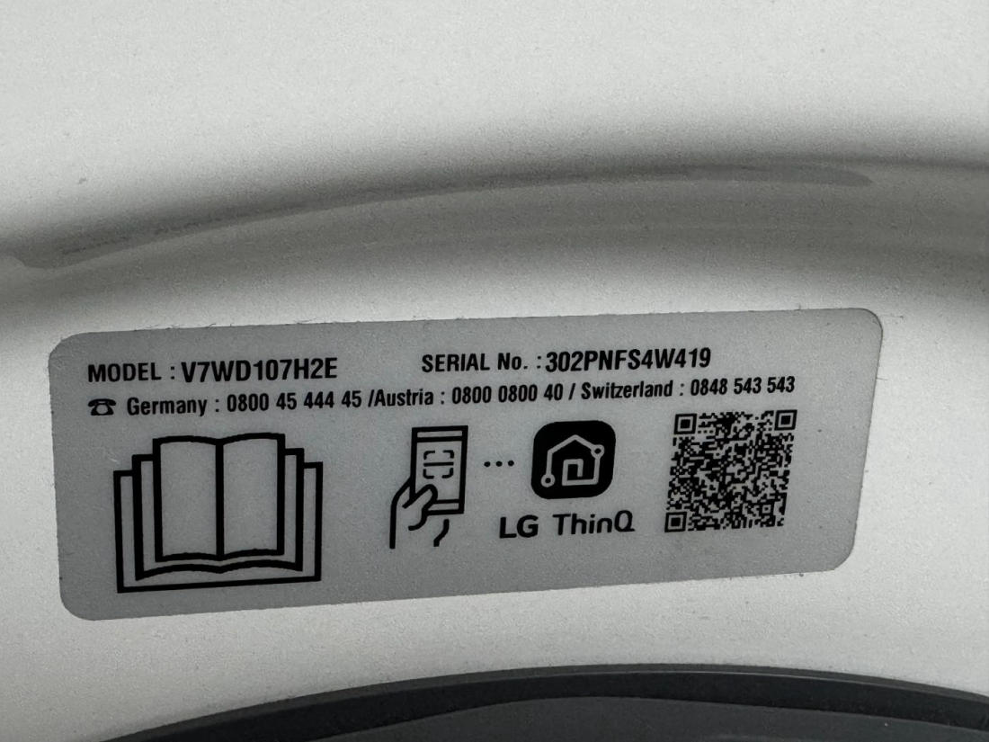 Пральна машина LG 2в1 V7WD107H2E Б/У