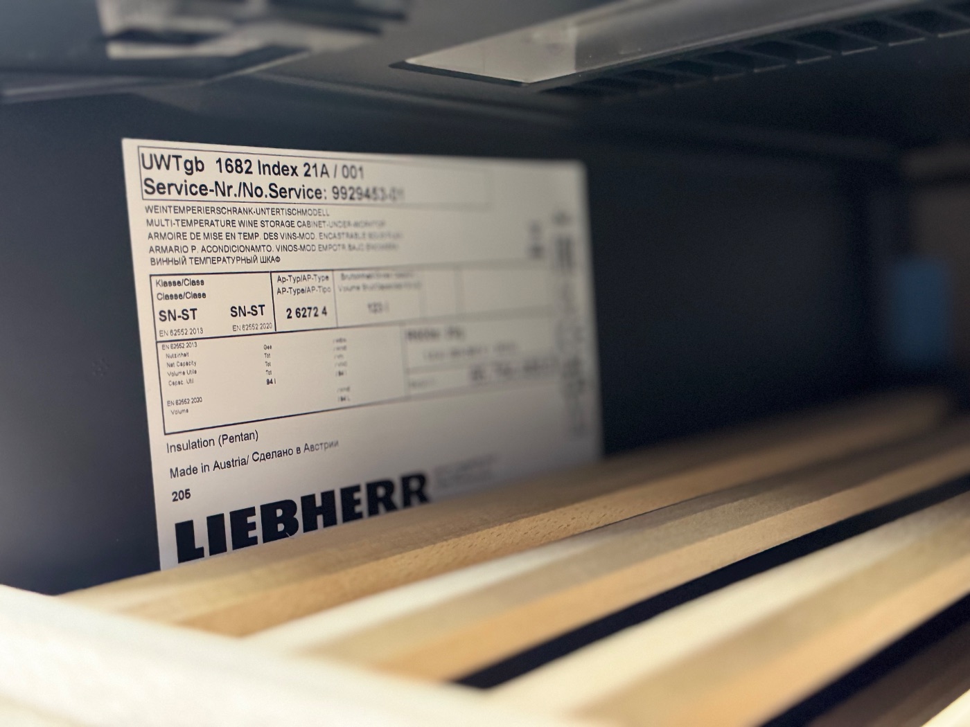 Винна шафа Liebherr UWTgb 1682 Index 21A / 001 Б/У