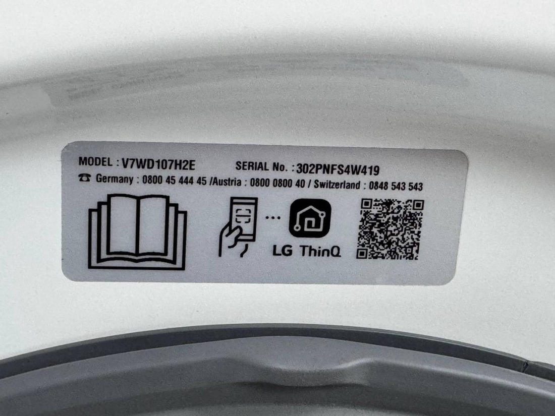 Пральна машина LG 2 в 1 V7WD107H2E (пральна-сушарка 2в1) Б/У