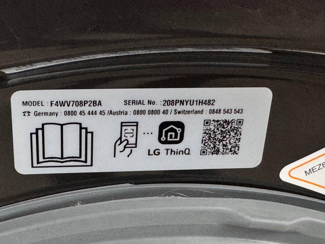 Пральна машина LG F4WV708P2BA Б/У
