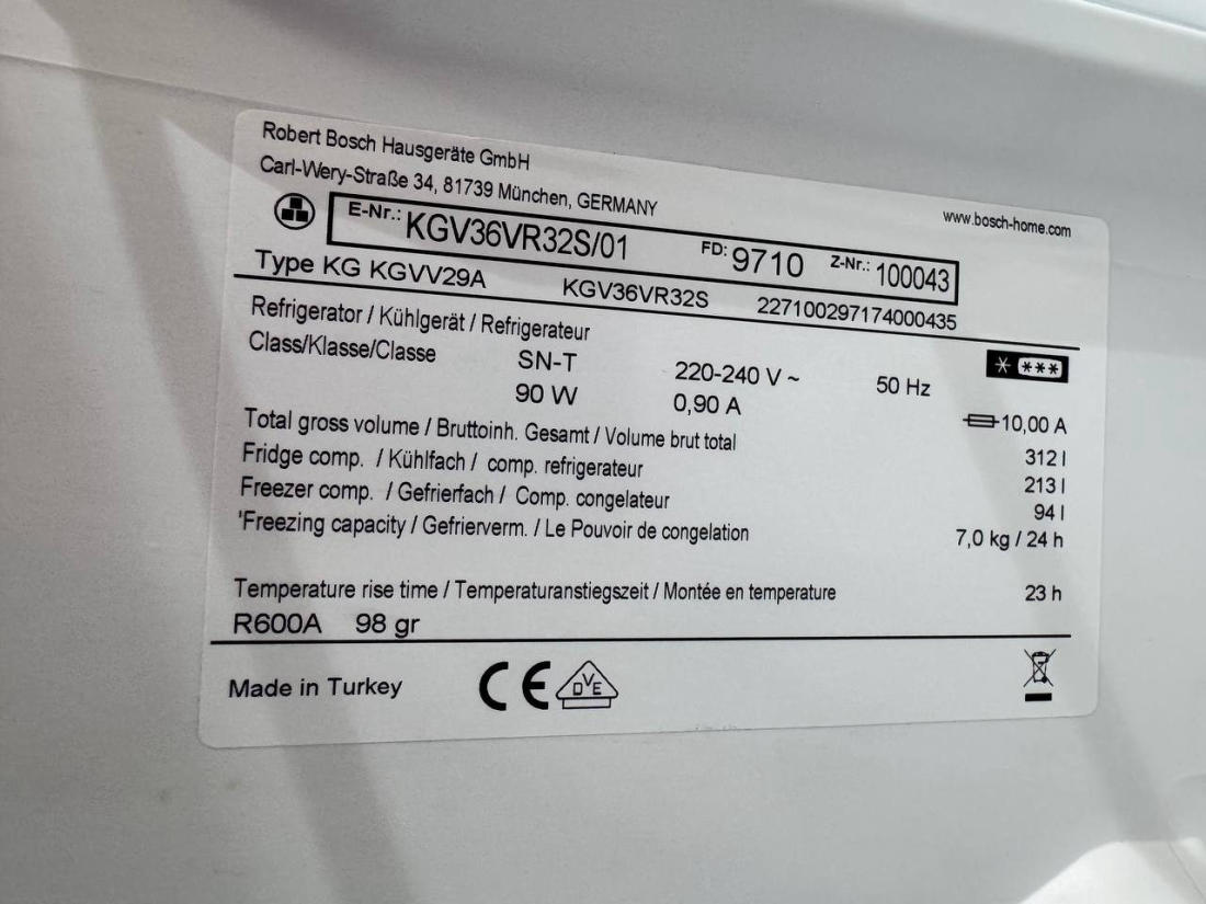 Холодильник Bosch KGV36VR32S Б/У
