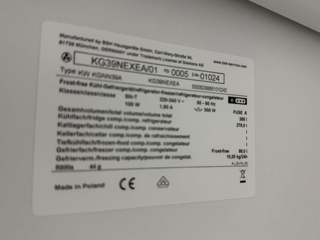 Холодильник Siemens KG39NEXEA/01 Б/У